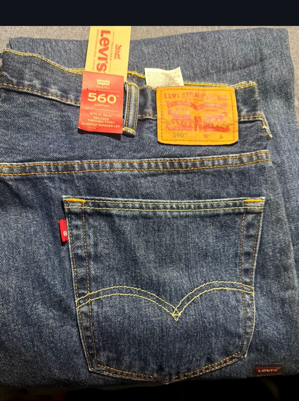 Levi's 560 Relaxed Fit Men's Jeans - Blue Big And TALL